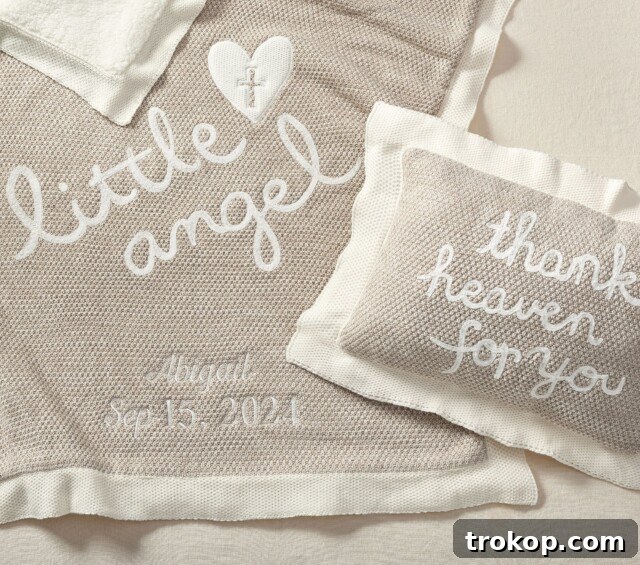 28 Heartfelt Baptism Gifts for a Special Blessing 25 Angel Baby Blanket & Pillow Set for baptism gift ideas, perfect for cuddles