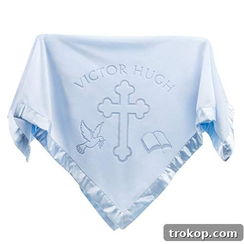 Custom Catch Personalized Baptism Baby Blanket Gift - Boy or Girl Christening - Name and Date (2 Text Lines) Custom Catch Personalized Baptism Baby Blanket Gift - Boy or Girl Christening - Name and Date (2 Text Lines)