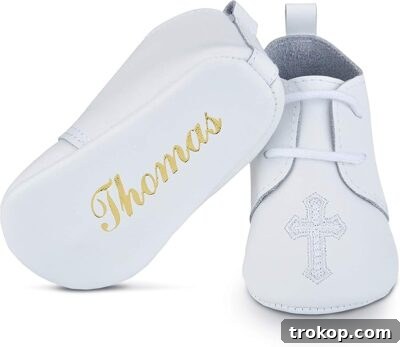 28 Heartfelt Baptism Gifts for a Special Blessing 7 Elegant christening shoes for babies, a special baptism gift