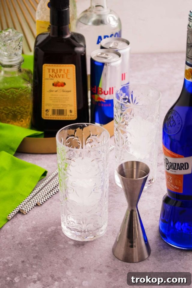 Irish Power Surge Cocktail Recipe 7 trashcan drink - equipment used to make the drink