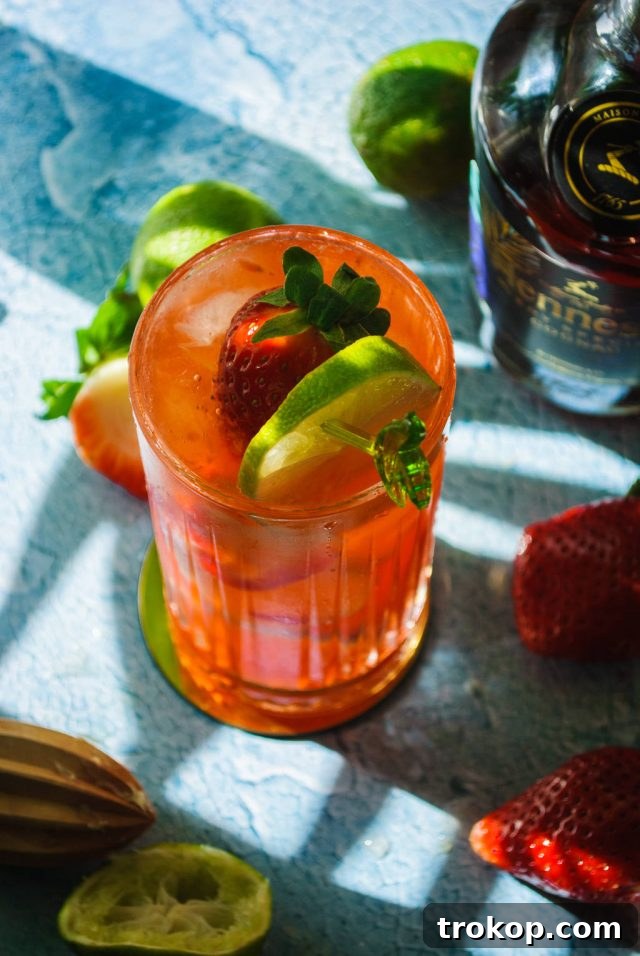 strawberry henny spring cocktail