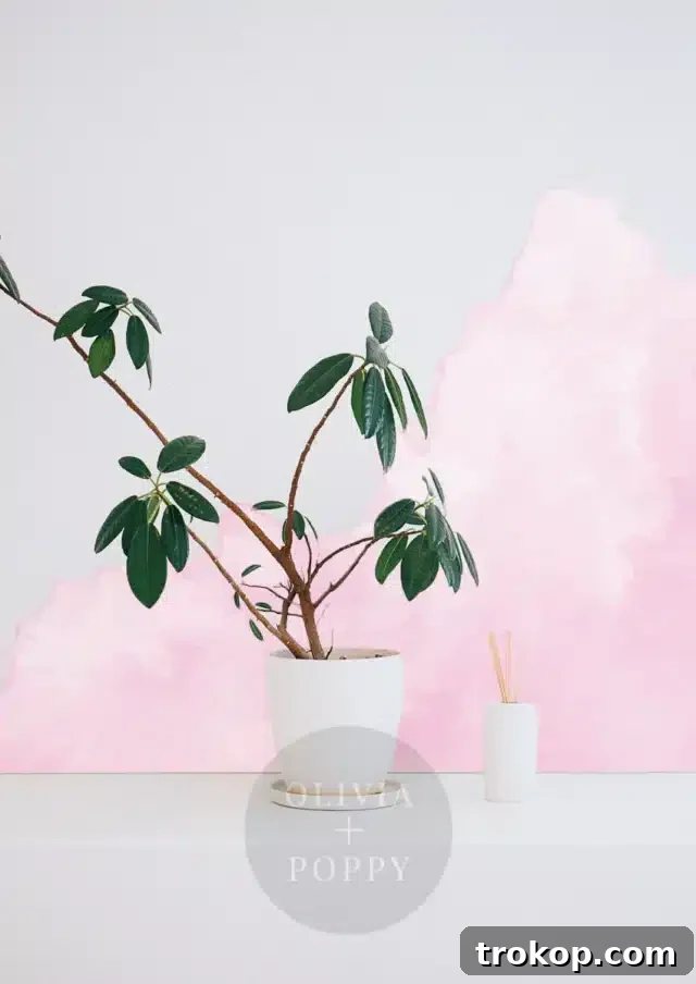 25 Dreamy Bedroom Ideas Little Girls Will Adore 13 SPILL WATERCOLOR WALL MURAL