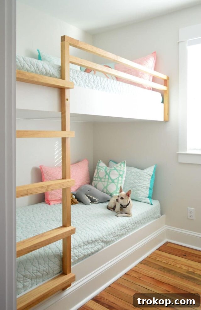 25 Dreamy Bedroom Ideas Little Girls Will Adore 21 DIY Built-In Bunk Beds for little girls room ideas