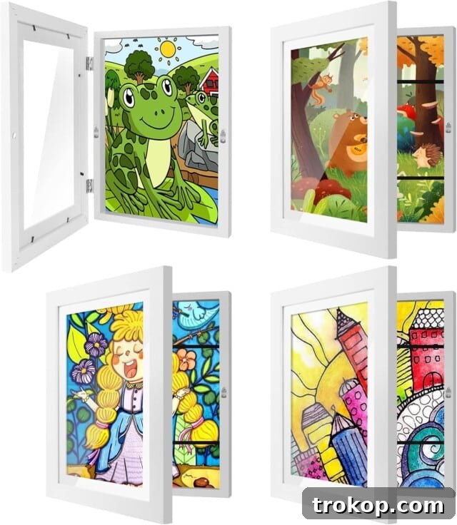 25 Dreamy Bedroom Ideas Little Girls Will Adore 3 Artwork Frames Changeable for little girls' room ideas