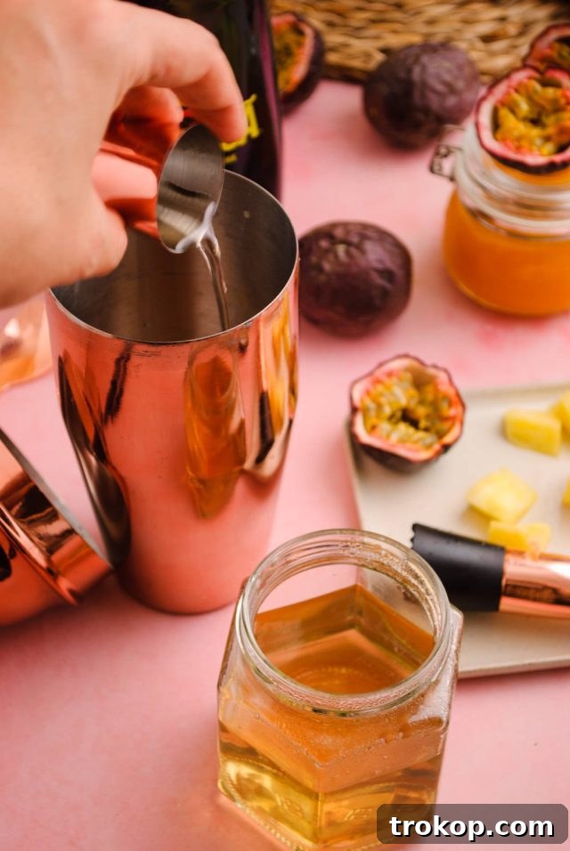 Vanilla simple syrup in a crystal jar