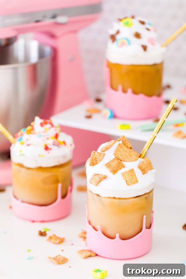 Start Your Day Sweet: 13 Effortless Breakfast Treats 5 Creative Cold Brew Cereal Milk Iced Coffee recipe by Sugar and Cloth
