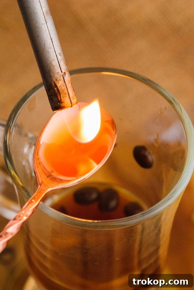 Carajillo The Ultimate Boozy Coffee Recipe 6 burning alcohol for the carajillo recipe