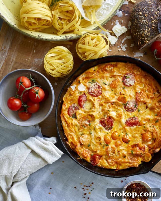 17 Brilliant Ways to Reinvent Leftover Spaghetti 5 Leftover Pasta Frittata