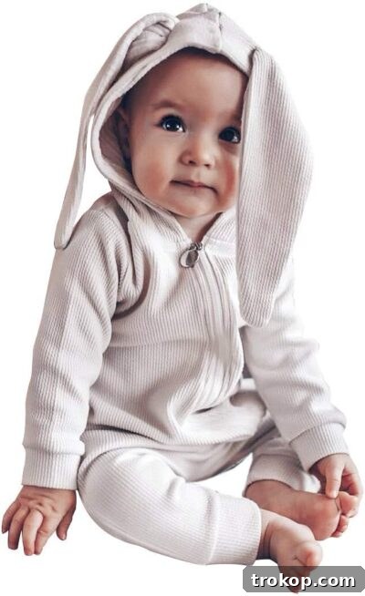 Cute Simplee Kids Animal Bunny Baby Easter Romper in various styles and colors for newborns and toddlers