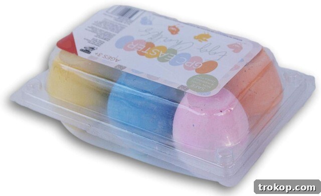 Easter Egg-Shaped Colorful Sidewalk Chalk, a creative outdoor Easter gift.