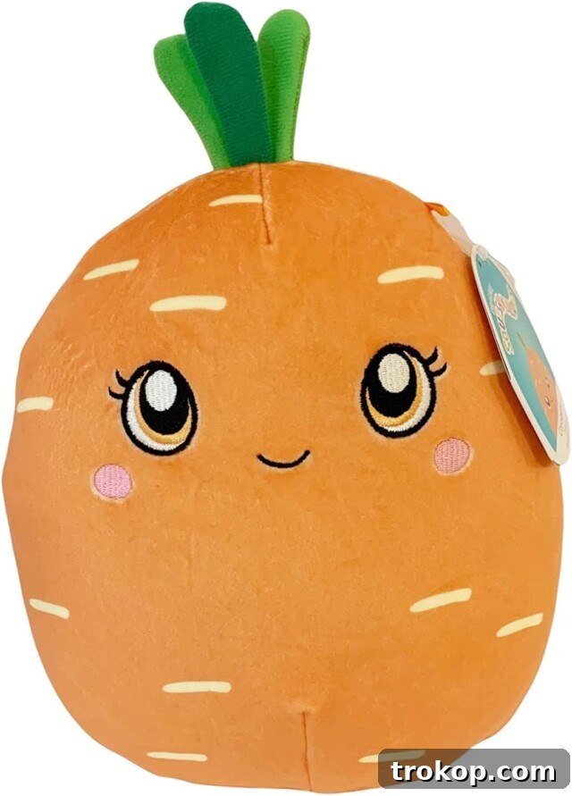 Squishmallows Plush Carrot, an adorable and cuddly Easter gift.