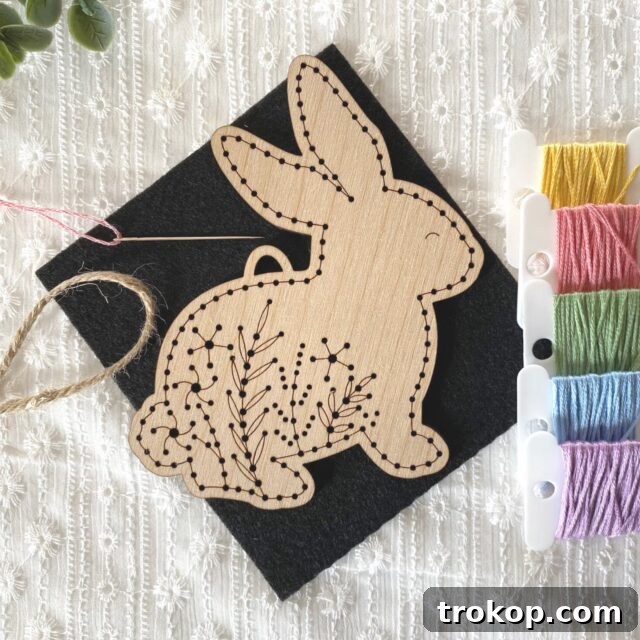 Easter Embroidery Kit for Beginners, a perfect creative Easter gift.