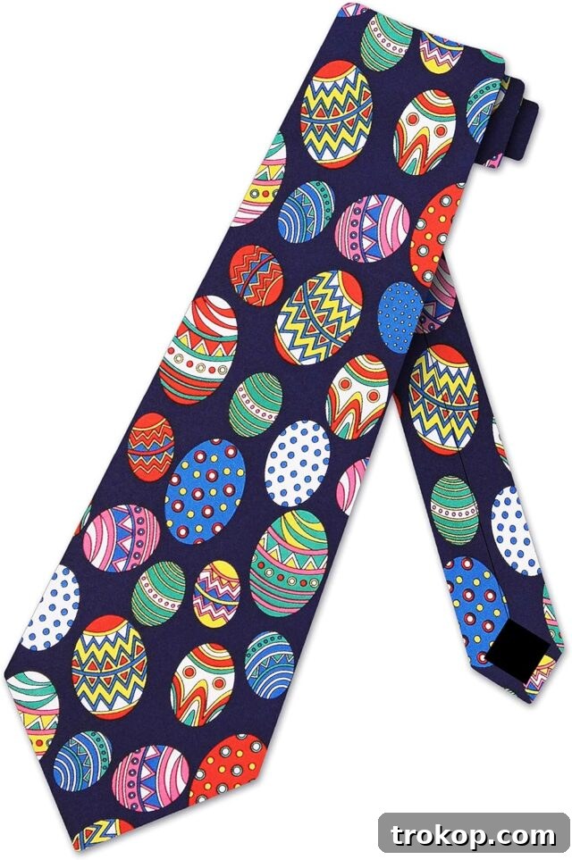 Easter Egg Holiday Tie, perfect attire for Easter brunch.