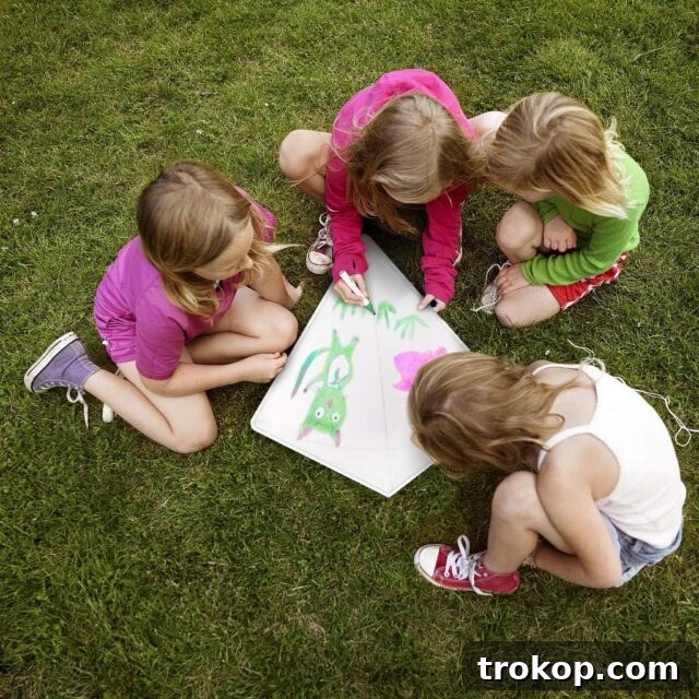 DIY coloring kite maker kit for kids to customize and fly, perfect outdoor toy for spring