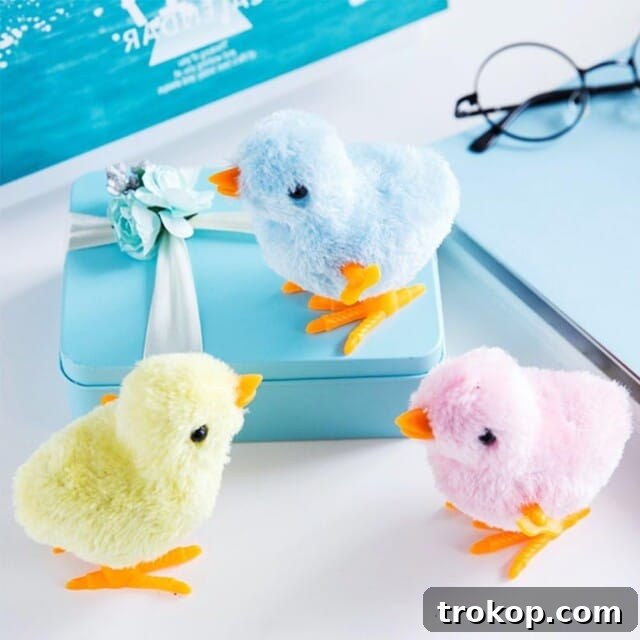 3 Otters 12PCS Wind Up Chick Toys, a fun Easter basket stuffer for kids.