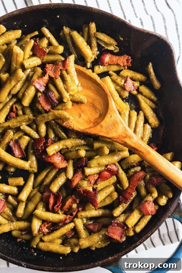 From Pantry to Plate: Easy Canned Green Bean Ideas 3 best green bean recipe - delicious looking beans with bacon
