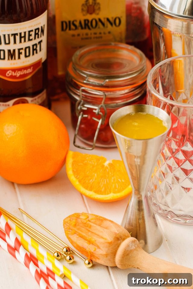 squeezed orange - how to make alabama slammer