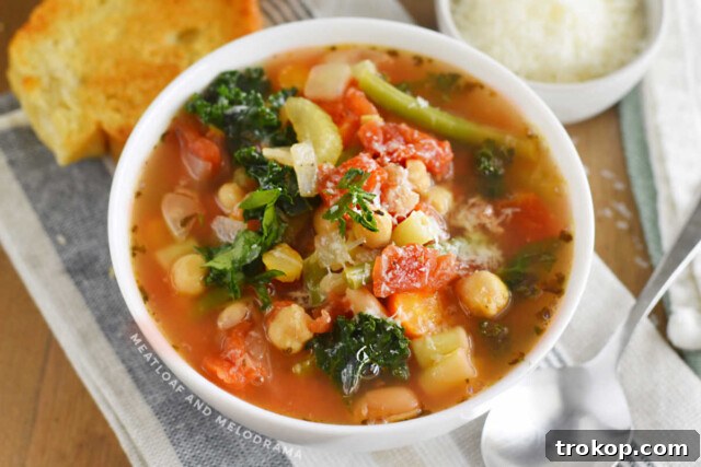 Instant Pot Minestrone Soup with Meatloaf