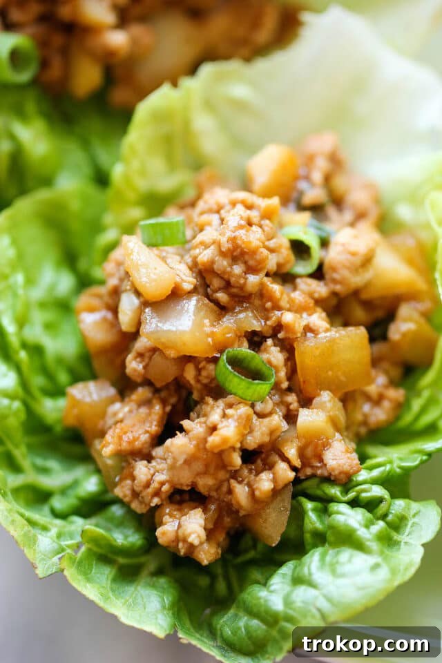 PF Chang's style Chicken Lettuce Wraps, low-carb and quick