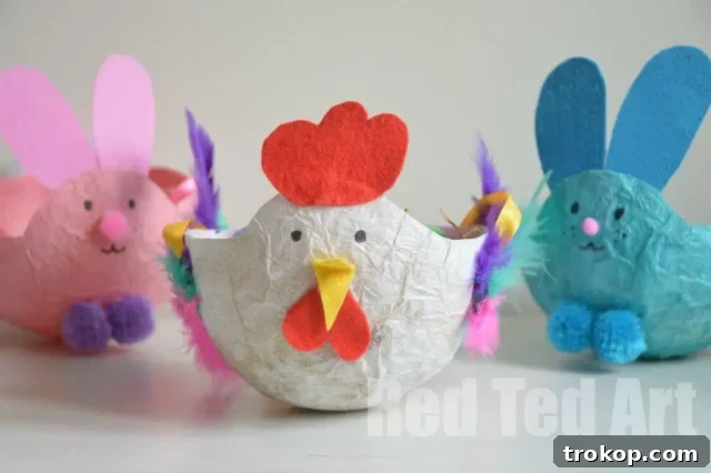 Inspiring Handmade Easter Basket Creations 25 DIY Paper Mache Easter Basket