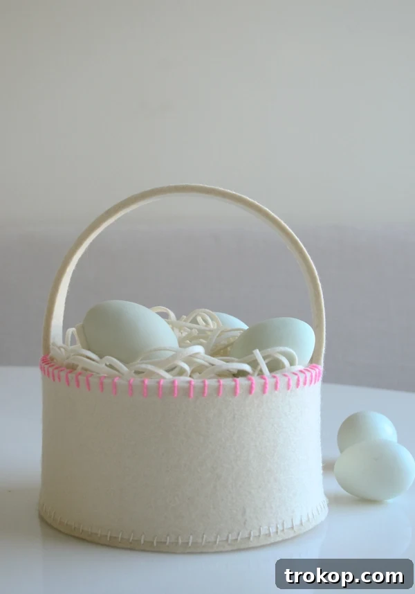 Inspiring Handmade Easter Basket Creations 6 Super Simple Felt Easter Basket