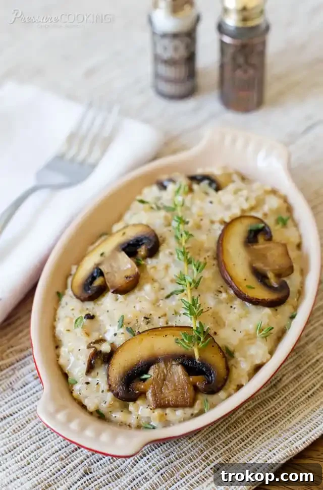 Instant Pot Savory Mushroom Thyme Oatmeal Recipe for a Hearty Breakfast