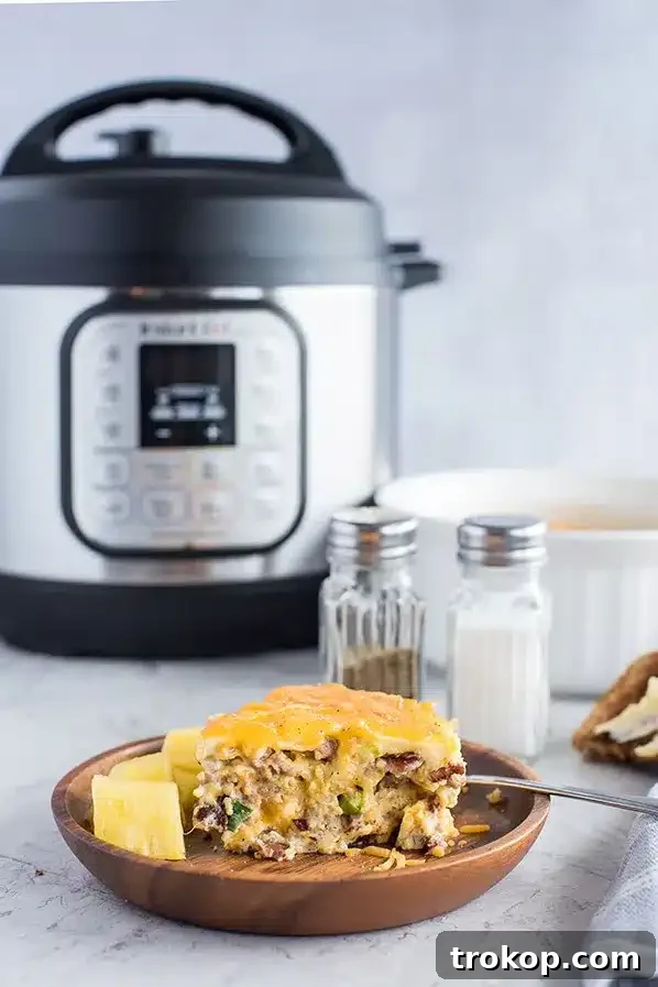 Instant Pot Crustless Meat Lovers Quiche - Keto and Gluten-Free