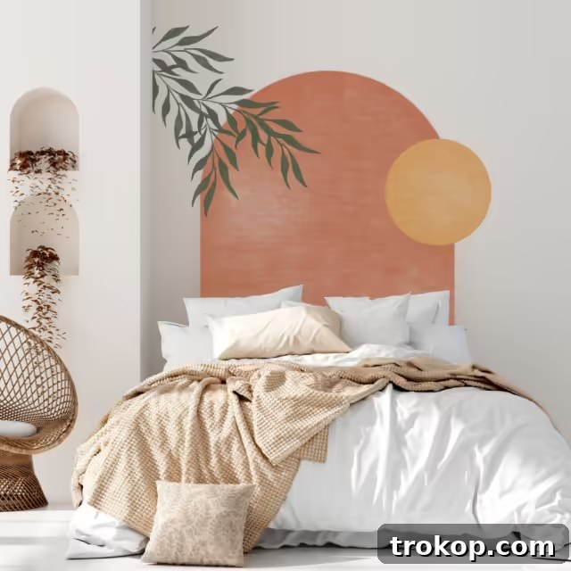 Reusable Boho Wall Arch Stencil for easy wall painting with intricate designs