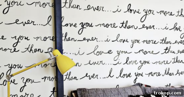 Personalized handwriting statement wall design with inspiring phrase