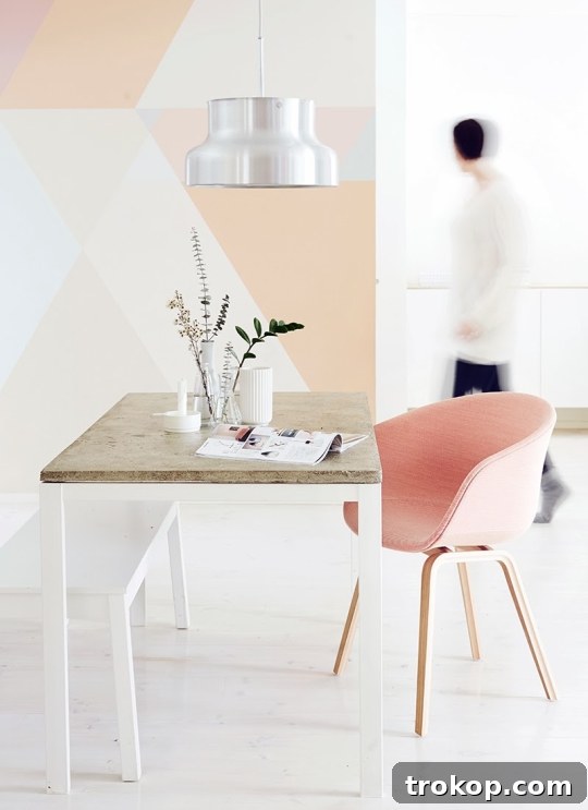 Effortless Wall Paint Ideas for Every Interior 3 Geometric color block pastel wall design for decor inspiration