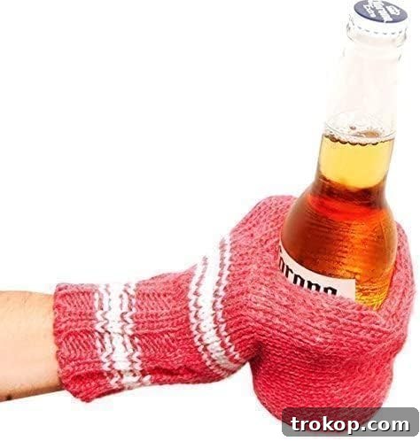 Make Dad Laugh Out Loud: Hilarious Father's Day Gift Ideas 18 Suzy Beer Mitt, Knit Mitt Beverage Insulating Beer Glove Keeps Your Drink Cold and Your Hand Warm