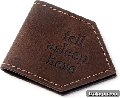 Make Dad Laugh Out Loud: Hilarious Father's Day Gift Ideas 19 Fell Asleep Here Magnetic Faux Leather Bookmark for Book Lovers for funny fathers day gifts