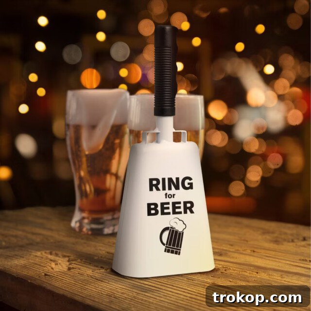 Make Dad Laugh Out Loud: Hilarious Father's Day Gift Ideas 27 Ring for Beer Bell for funny fathers day gifts, making him king for a day.