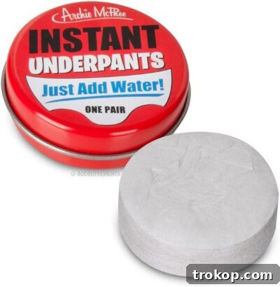 Make Dad Laugh Out Loud: Hilarious Father's Day Gift Ideas 28 Archie Mcphee Instant underpants. Just add water one pair, a funny gag gift.
