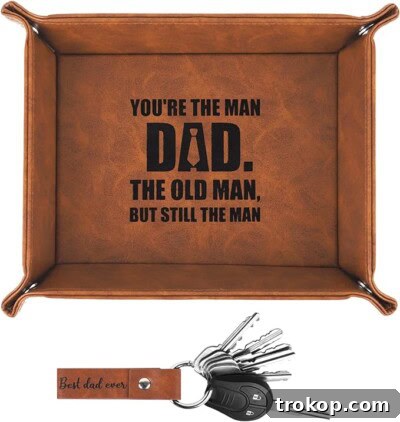 Make Dad Laugh Out Loud: Hilarious Father's Day Gift Ideas 41 Birthday Gifts for Dad from Daughter Son Kids, Father's Day Gifts from Daughter Son Unique Gifts Set for Dad Stepdad Husband Men,PU Leather Valet Tray for funny Father's Day gifts ideas