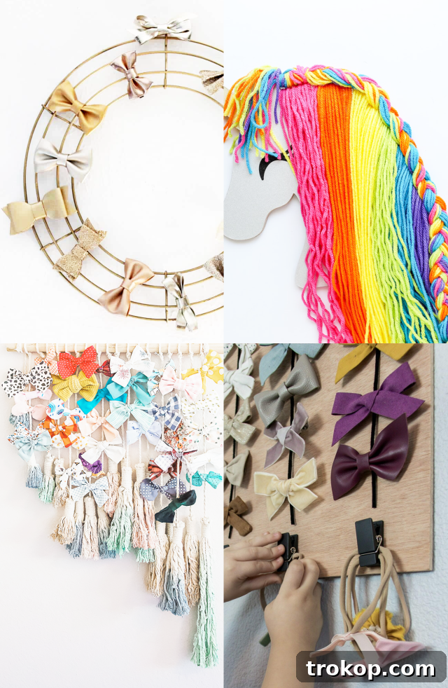 12 Stylish and Clever DIY Hair Bow Organizers 2 Creative DIY Bow Holder Ideas for Hair Accessories Organization