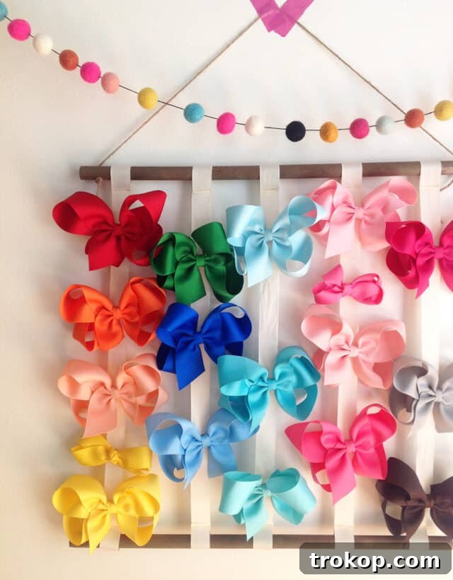 12 Stylish and Clever DIY Hair Bow Organizers 10 Affordable and easy DIY Hair Bow Hanger