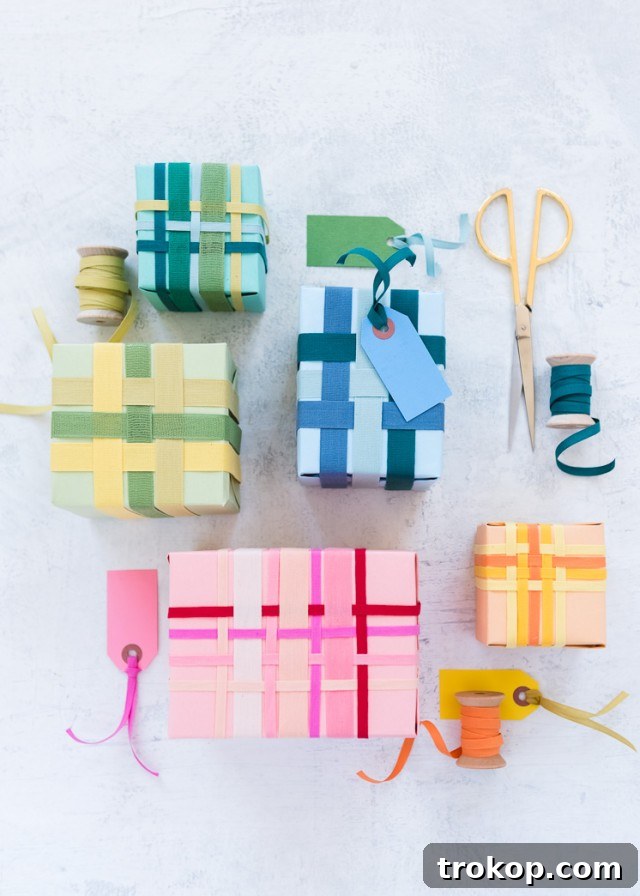 Ribbon Weaving Gift Wrap