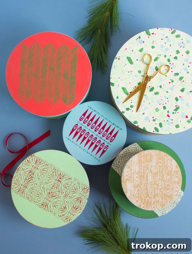 Gift Boxes With Stencils