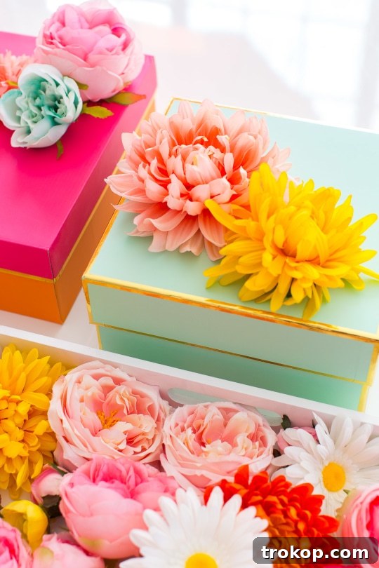 The perfect Mother's Day gift wrapping: DIY faux flower gift topper stickers by Sugar & Cloth - houston blogger