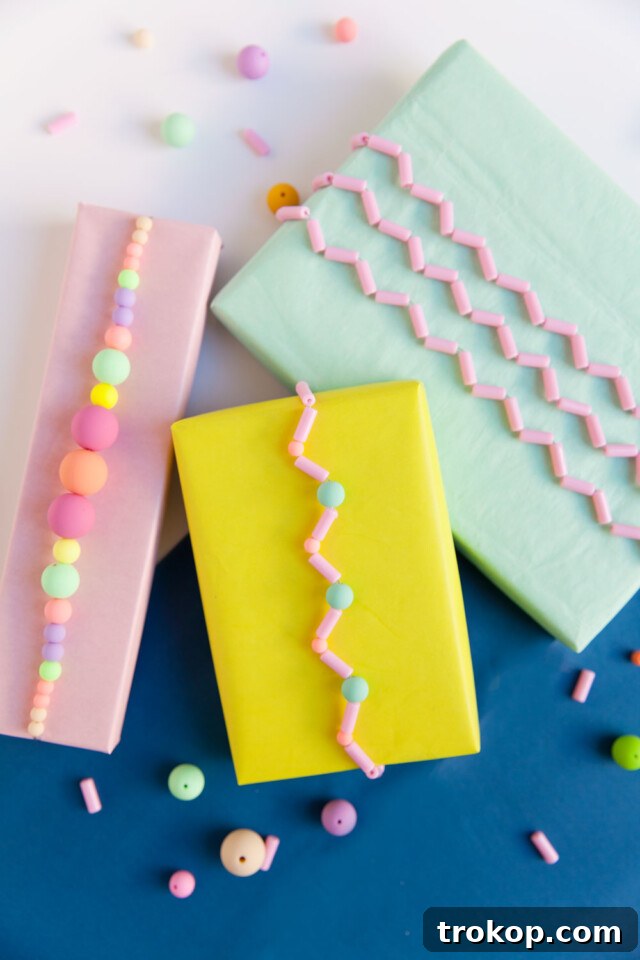 Beaded Gift Wrap Idea