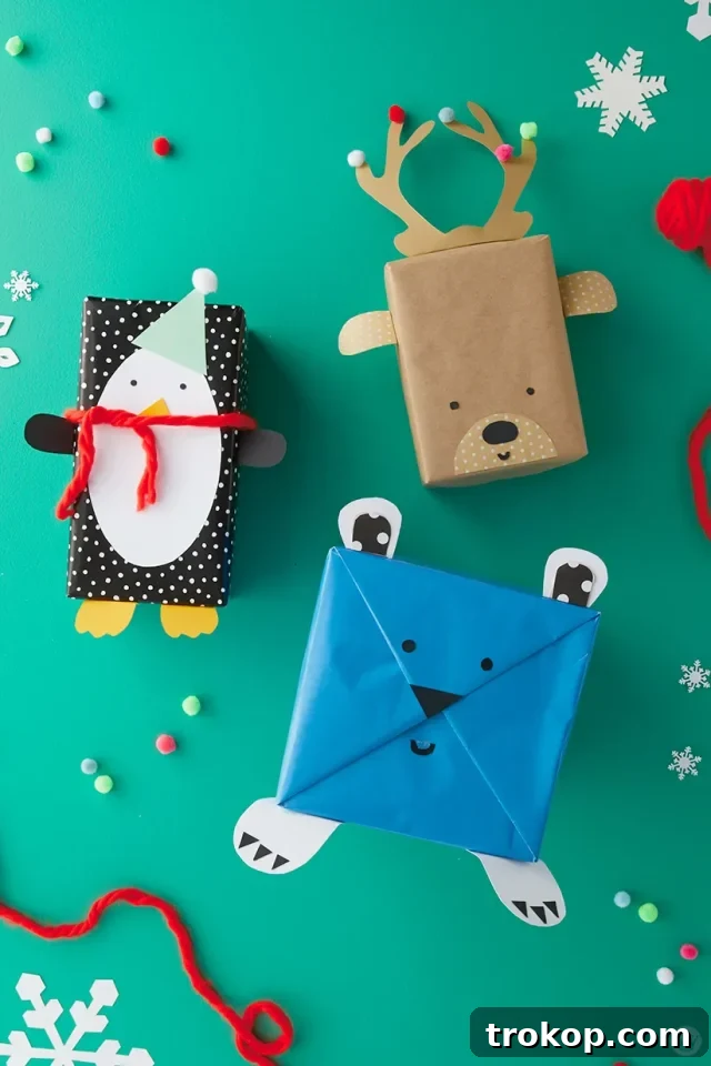 Kids holiday gift wrap ideas