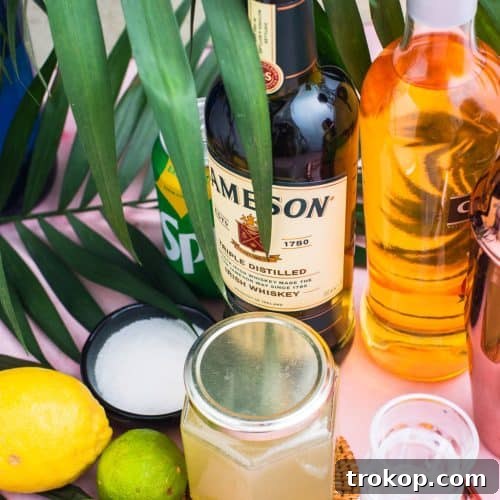 Ingredients used to make homemade sweet and sour mix.