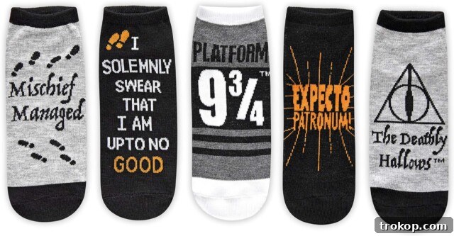 Harry Potter Gifts Every Fan Will Adore 30 Harry Potter Ankle Socks Pack with various designs.