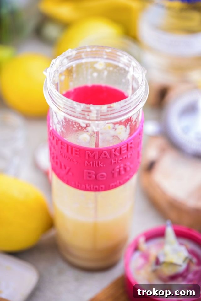 Lemon in a shake blender - simple shots