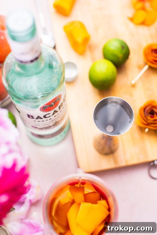 Equipment used to make the peach daiquiri recipe