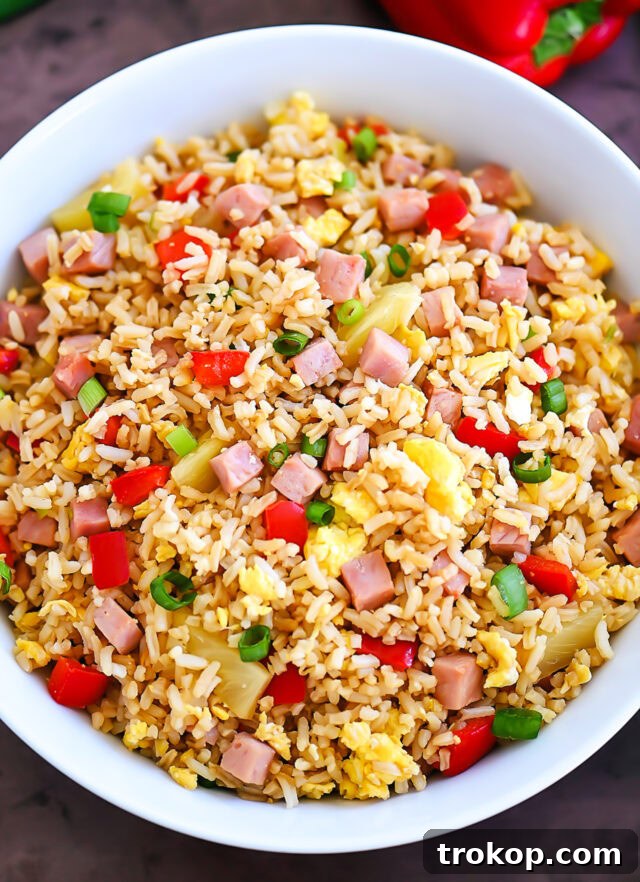 Hawaiian Heaven: 25 Effortless Island Recipes 5 Hawaiian Fried Rice with pineapple and ham for best Hawaiian Recipes