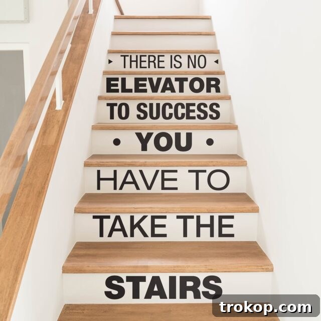 photo of motivation stair decals