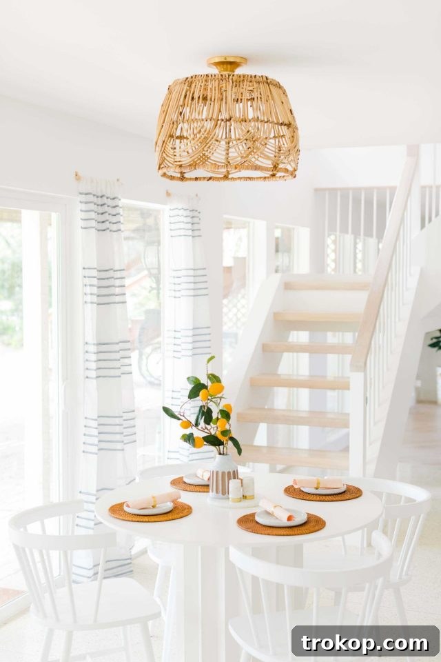 a picture of the finished DIY basket light by Sugar & Cloth