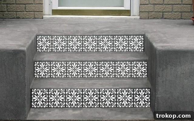 Star Riser Stencil for a tile look